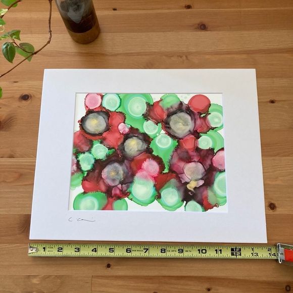 New Original Signed Artwork Alcohol Ink on Paper - Picture 6 of 6